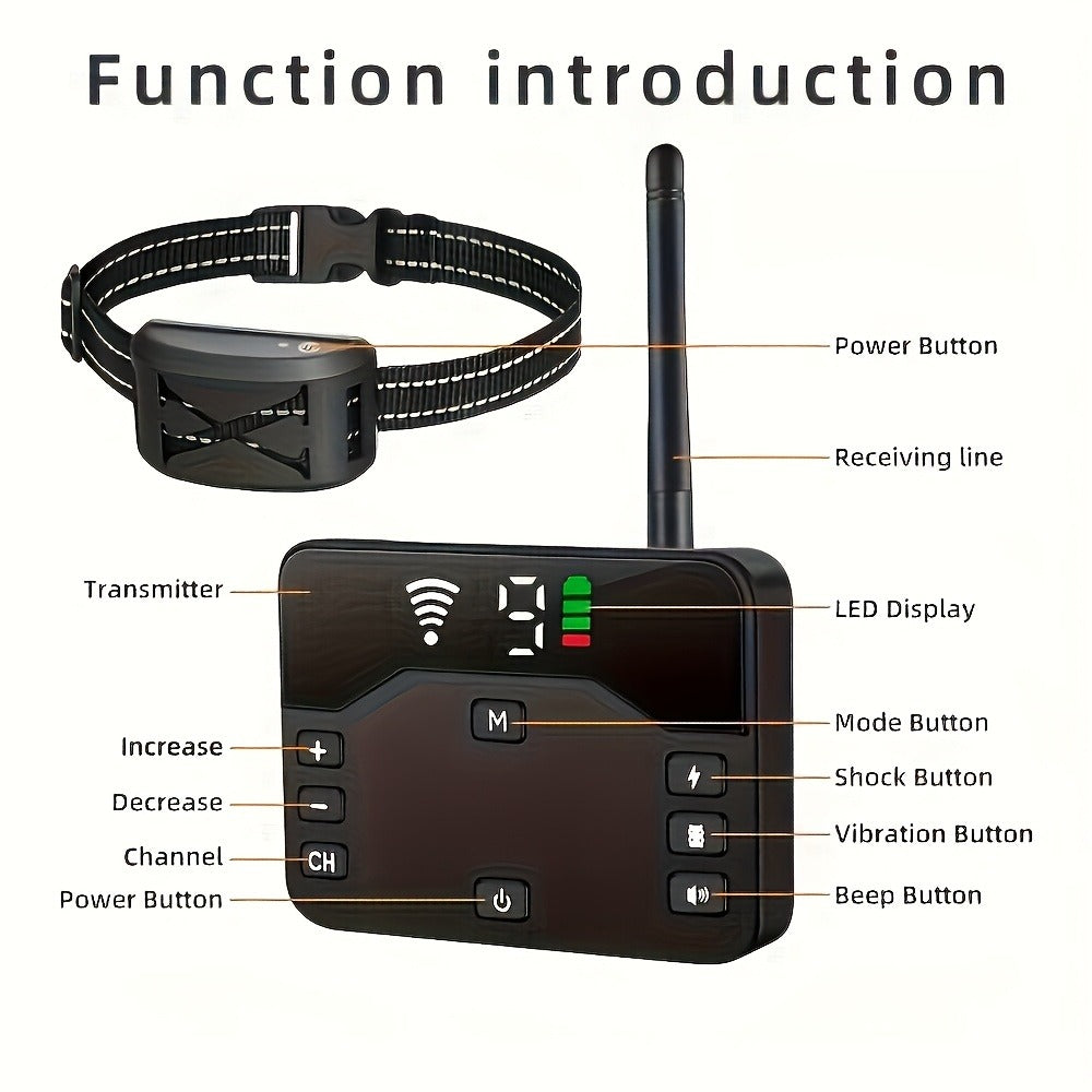 Wireless Dog Fence System with Remote Training Collar – 2.4GHz 800ft Range, 9-Level Adjustable, Containment System for Small Medium Large Dogs, 1/2/3 Dogs - product image 17