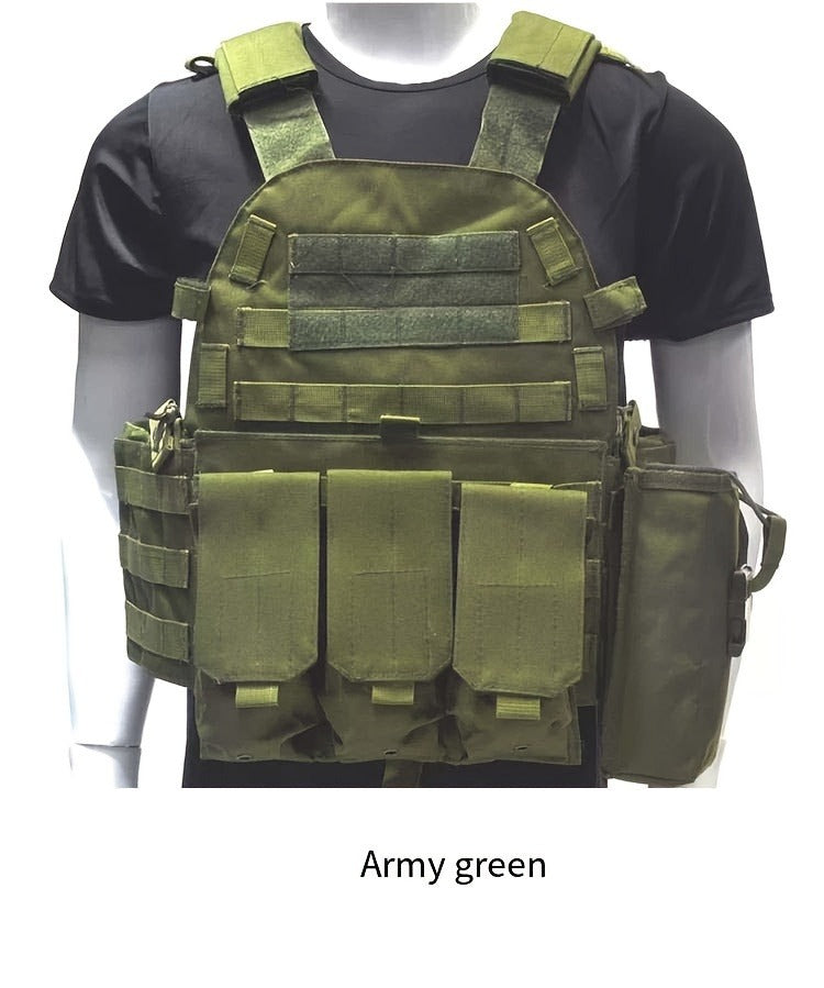 Tactical MOLLE Vest 6094 Adjustable Combat Chest Rig with Multi-Pocket System for Outdoor Hunting Training Airsoft CS Wargame Hiking Camping - product image 25