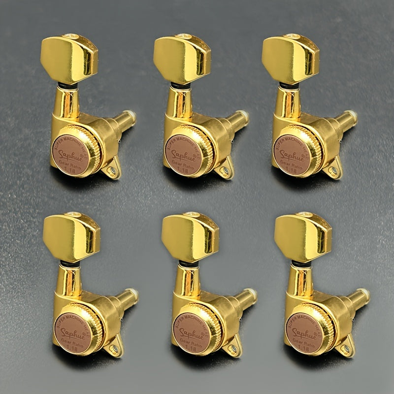 6pcs SAPHUE Guitar Locking Tuners 1: 18 Lock String Tuning Key Pegs Machine Head with Hexagonal Handle Replacement for Electric Folk Or Acoustic Guitars - product image 11