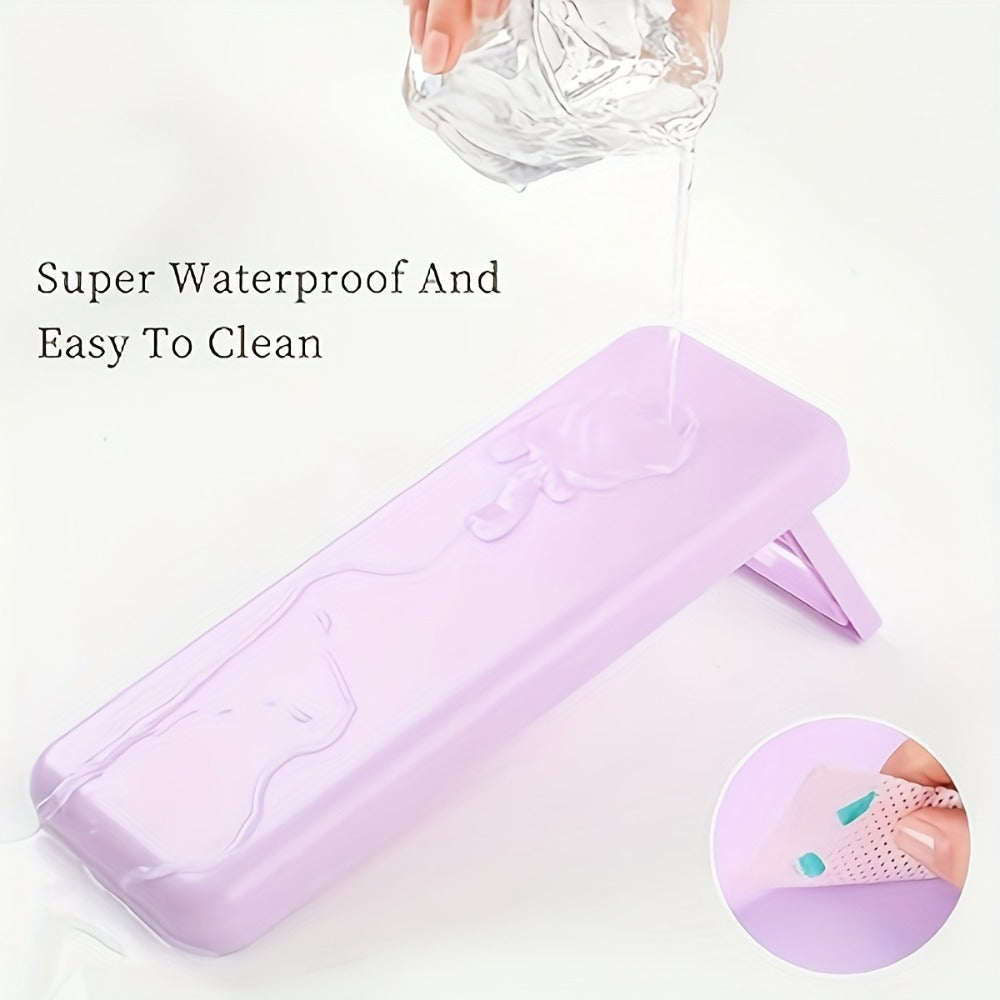 Folding Nail Armrest Hand Rest for Nail Technicians - Cushioned Wrist Support Pillow Bracket, Portable Manicure Table Stand, Professional Salon Nail Station Accessory, Pink White P - product image 8