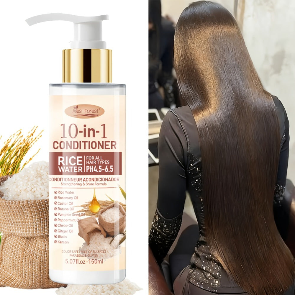 Rice Water Shampoo and Conditioner Set for Women — Fermented Rice Water 10-in-1 Hair Care for Volumizing, Anti-Frizz, Heat Protection & Damage Repair, Thicker Fuller Hair - product image 4