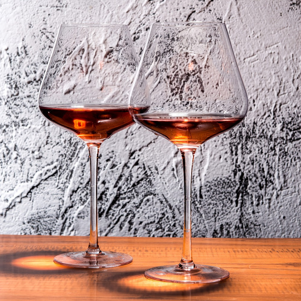 Hand Blown Red Wine Glasses Set of 4 – 23 Oz Crystal Burgundy Wine Glass with Long Stem – Unique Handcrafted Glassware Gift for Wedding, Anniversary, Christmas, Housewarming – Clea - product image 5