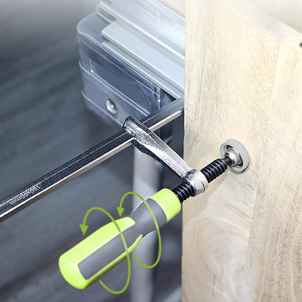 Track Saw Clamps 2pcs, Quick Adjust MFT Table Rail Clamps with Soft-Grip Handle, Compatible with Festool Track Saw Rail System, Woodworking Hold-Down Clamp for 19mm & 20mm MFT Hole - product image 7
