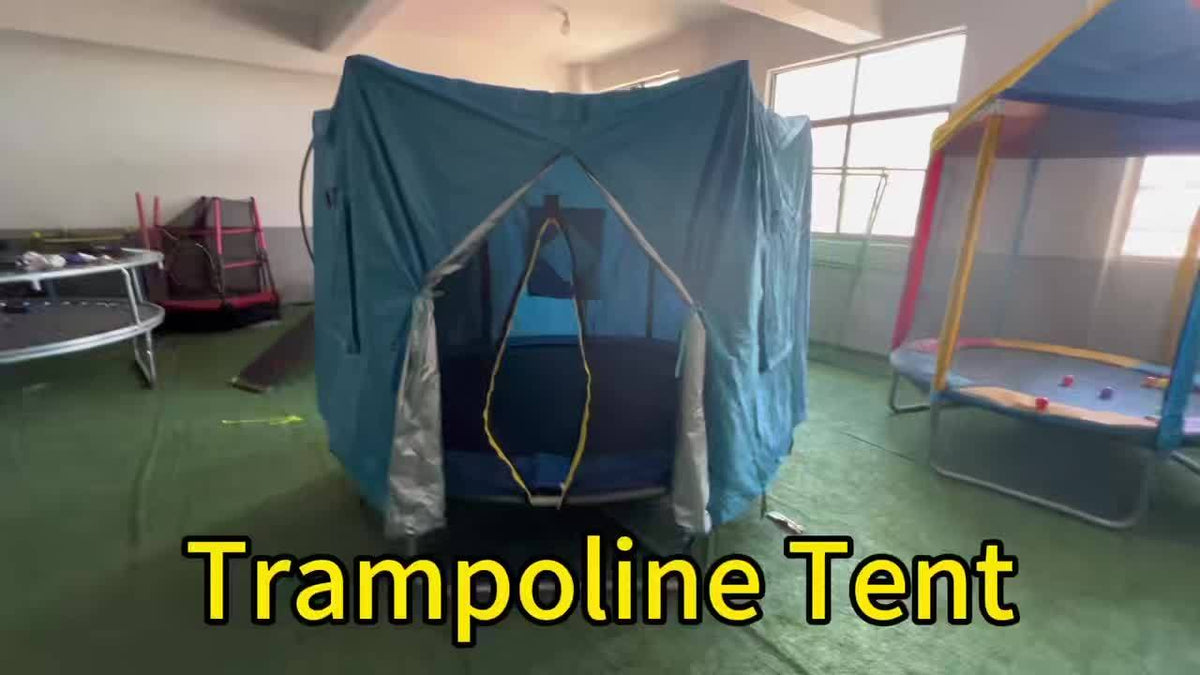 Trampoline Tent Canopy with Windows & Sun Protection | Fits 6/8/10/12/14/15/16ft Round Trampoline, Straight Pole Compatible | Outdoor Backyard Playground Cover - product image 3
