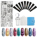 Nail Stamping Plates Set with Stamper & Scraper - Stainless Steel Nail Art Stamp Kit for Beginners & Pros, 14/15/26pcs Holiday Manicure Design Bundle, Christmas Birthday Gift - product image 13