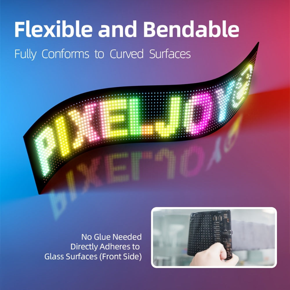 Programmable LED Sign Flexible Matrix Panel – App & USB Control, RGB Multicolor, Music Sync, Text & Animation Display for Indoor Shop, Party & Event Decoration (16×32 to 16×192) - product image 8