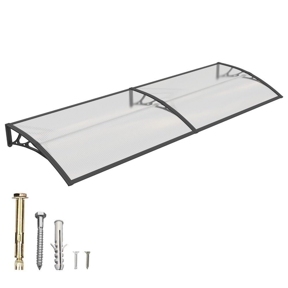 Window Awning Door Canopy Polycarbonate Overhang – UPF 50+ UV & Rain Protection, Leak-Proof Hollow Sheet, Weather-Resistant Outdoor Patio Awning for Doorways, Windows, Storefronts  - product image 20