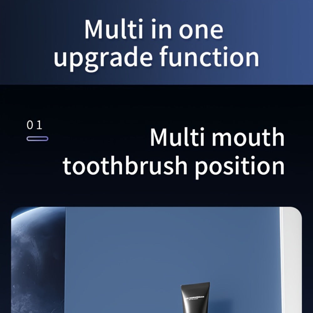Toothbrush Holder with UV Sterilizer & Automatic Toothpaste Dispenser – 5-Slot Smart Bathroom Organizer with 2 Cups, USB Rechargeable, Clock Display, Durable Plastic Wall Mount for - product image 12