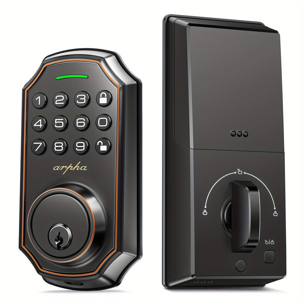 Smart Deadbolt 100-digit Privacy Code Combination, Keyless Entry Door Lock, Auto Locking/unlocking, Available Black and Silvery, Low Battery Alarm, Secure and - product image 14