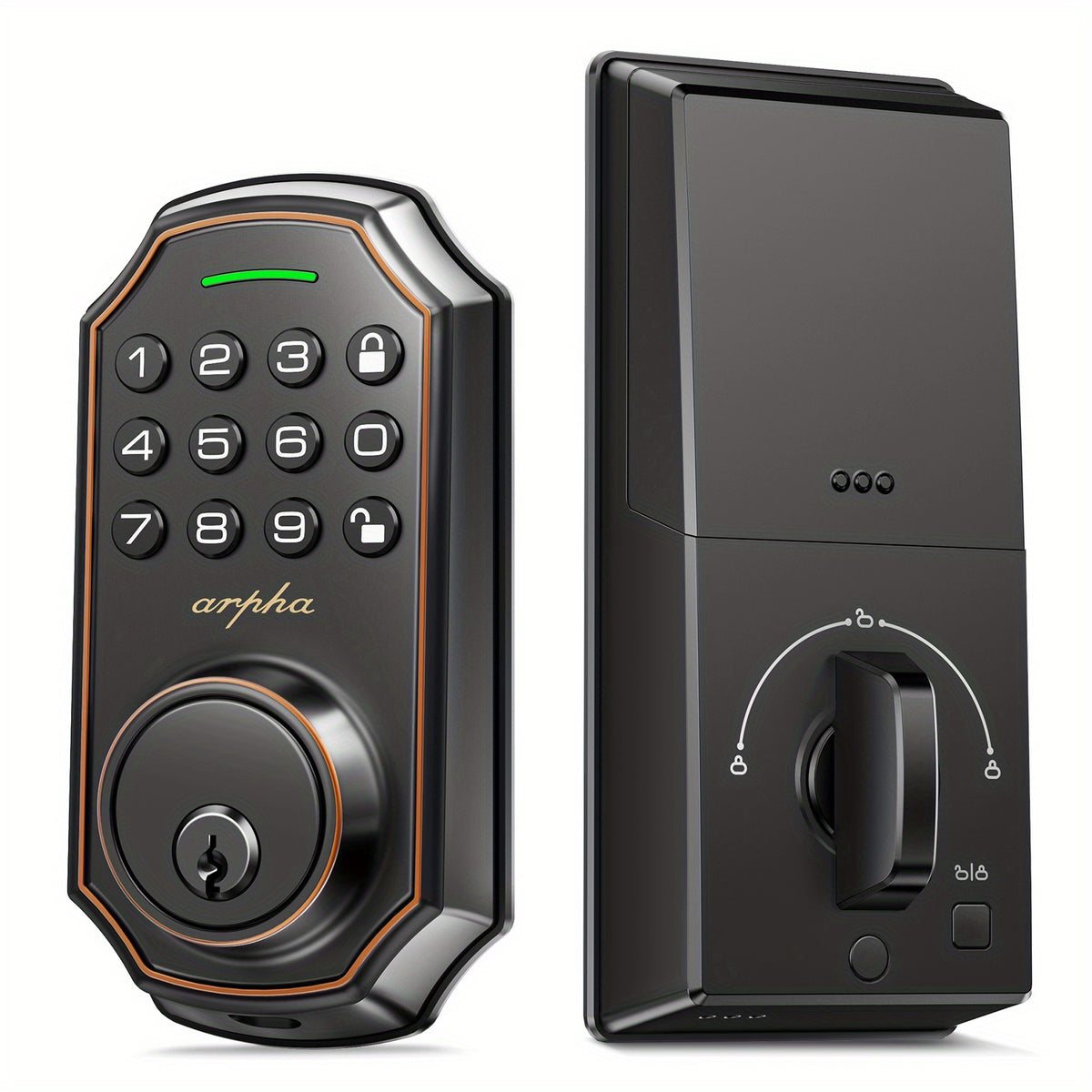 Smart Deadbolt 100-digit Privacy Code Combination, Keyless Entry Door Lock, Auto Locking/unlocking, Available Black and Silvery, Low Battery Alarm, Secure and - product image 14