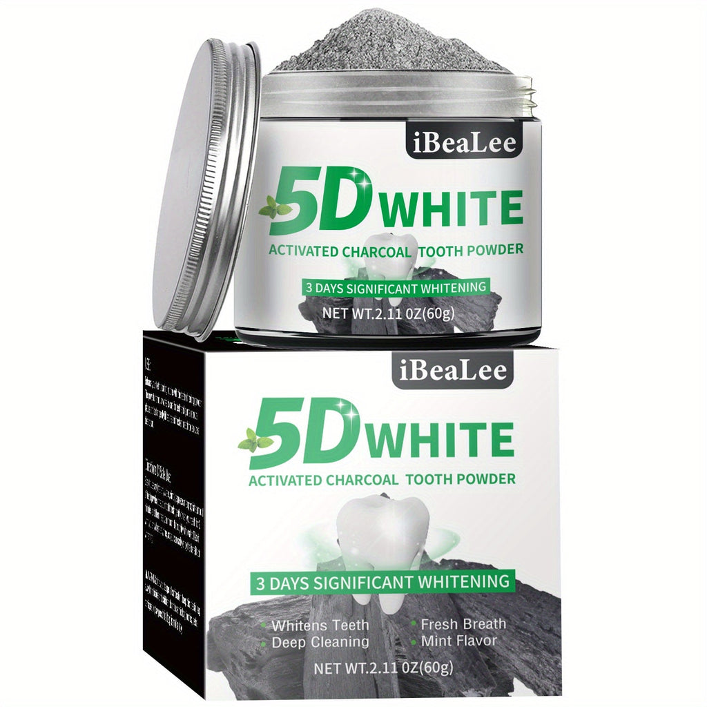 Activated Charcoal Teeth Whitening Powder 60g Natural Stain Remover for Coffee Tea Tobacco Deep Cleaning Dental Polish Breath Freshener Oral Care for Men Women Daily Whitening Trea - product image 15