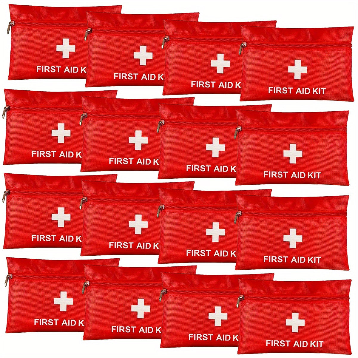 First Aid Bag 16-Pack | Empty Water-Resistant Nylon Pouch with Full-Open Zipper & Cross Symbol, Lightweight Travel-friendly Medical Bag for Home, Car, Office - product image 2