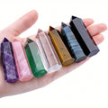 Natural Rainbow Fluorite Crystal Tower Set 7PCS – Hand-Polished Hexagonal Gemstone Obelisks 2.2 Inch, Crystal Points for Home Decor, Meditation, Reiki & Holiday Gift, Eco-Crafted M - product image 8
