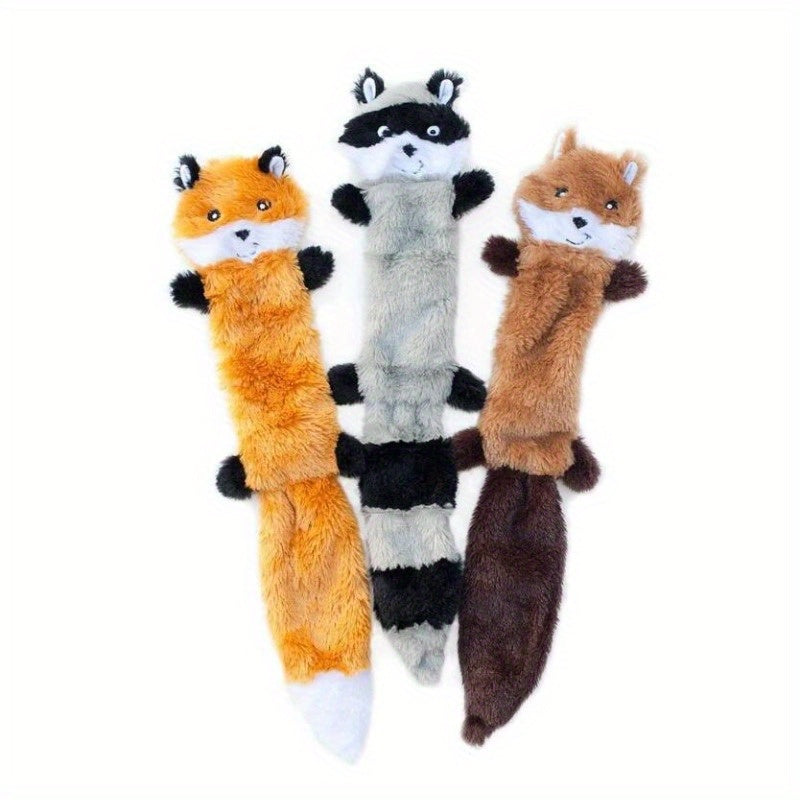 Crinkle Flat Plush Toy Multipack Variety Set for Small Medium Dogs, Interactive Chew & Squeak Toys, Durable No-Mess Design – Squeaky Dog Toys No Stuffing Plush - product image 2