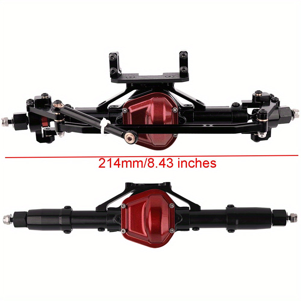 SCX10 Metal Axle Upgrade Kit CNC Aluminum Alloy Front & Rear Straight Axles | Compatible with Axial SCX10 90046 90047 1/10 RC Crawler Climbing Car 45# Steel - product image 9
