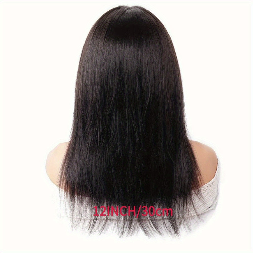 Glueless Straight Human Hair Wig 4x4 Lace Closure Pre-Plucked Natural Hairline Versatile Parting Natural Black 12-28 Inch Women No Glue - product image 16