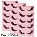 15 Pairs Cat Eye Strip Lashes — Natural Long Manga Wispy False Eyelashes with Winged Tips, 3 Boxes Elongated Dramatic Eye Look for Women, Party Date Night Everyday Wear & Cosplay - product image 13