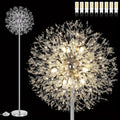 Crystal Floor Lamp Living Room 69 Inch Modern Standing Lamp – 738pcs K9 Crystals, 9 LED Bulbs, Antique Brass & Gold Finish, Tall Pole Light for Bedroom, Office & Mid Century Glam D - product image 9
