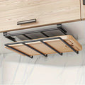 Kitchen Hook Rack for Cutting Boards Lids & Cabinet Door – Heavy Duty Carbon Steel Wall Mounted Organizer for Kitchen Tools & Bathroom Supplies, Rust-Resistant Black - product image 9