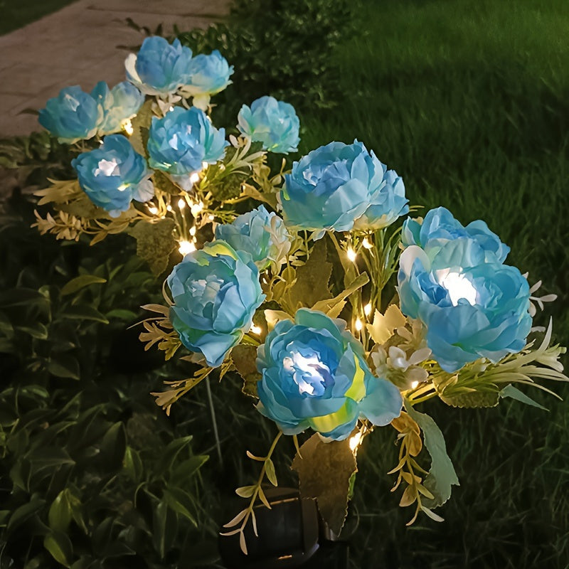 Solar Peony Flower Light 2PCS IP65 Waterproof - 84 LED Artificial Blooms 14 Fancy Lights Solar Powered Outdoor Garden Stake Lights for Lawn Yard Patio Holiday Decor Mother's Day Gi - product image 32
