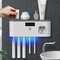 Toothbrush Holder Wall Mount with Toothpaste Dispenser Solar Rechargeable Cordless Space Saving Bathroom Organizer Toothbrush Storage for Bathroom Counter Vanity - product image 11