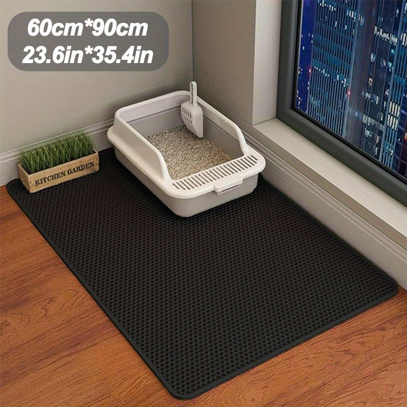 Cat Litter Trapping Mat | Double Layer Non-Slip Washable Litter Box Rug, Scatter Control for Cats, 3 Sizes & Colors Available - product image 4