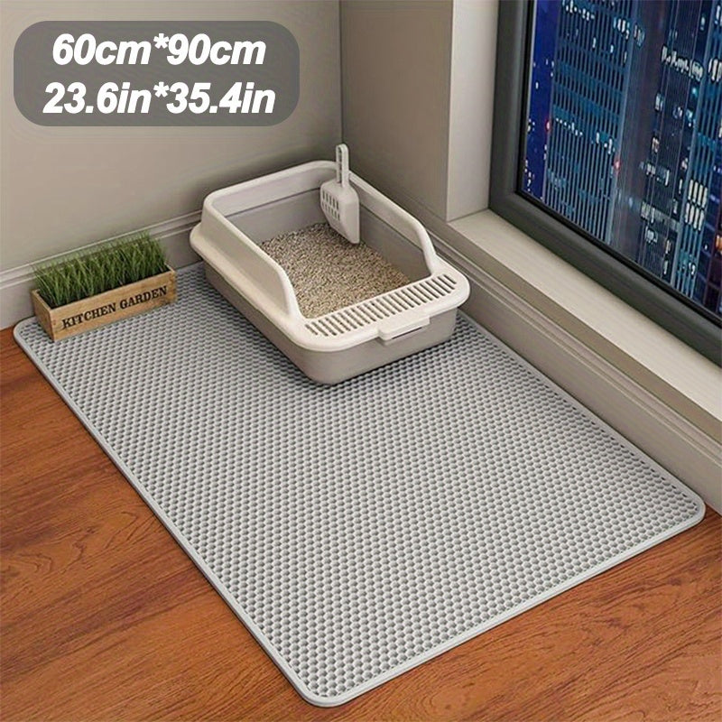 Cat Litter Trapping Mat | Double Layer Non-Slip Washable Litter Box Rug, Scatter Control for Cats, 3 Sizes & Colors Available - product image 9