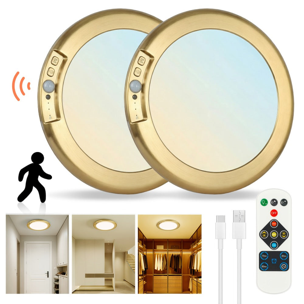 Rechargeable LED Ceiling Light with Motion Sensor – Remote Control Dimmable, 3 Color Temps 3000K/4500K/6500K, 10 Brightness Levels, Battery Operated Closet Light for Bathroom Hallw - product image 14