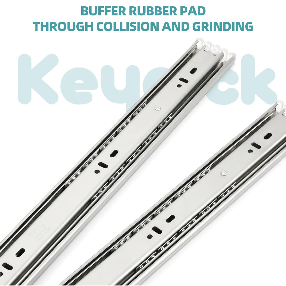 Ball Bearing Drawer Slides Full Extension 2 Pack – Heavy Duty Stainless Steel Cabinet Slides Quiet Smooth Glide Side Mount 10 14 16 Inch for Kitchen Dresser Office Furniture DIY Ca - product image 5
