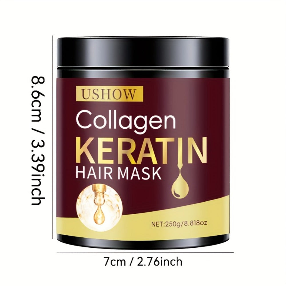Keratin & Collagen Deep Repair Hair Mask 250g — Intensive Split End Protection & Nourishment for Dry Damaged Hair | Softens, Strengthens & Restores | Salon-Quality Treatment for Wo - product image 4