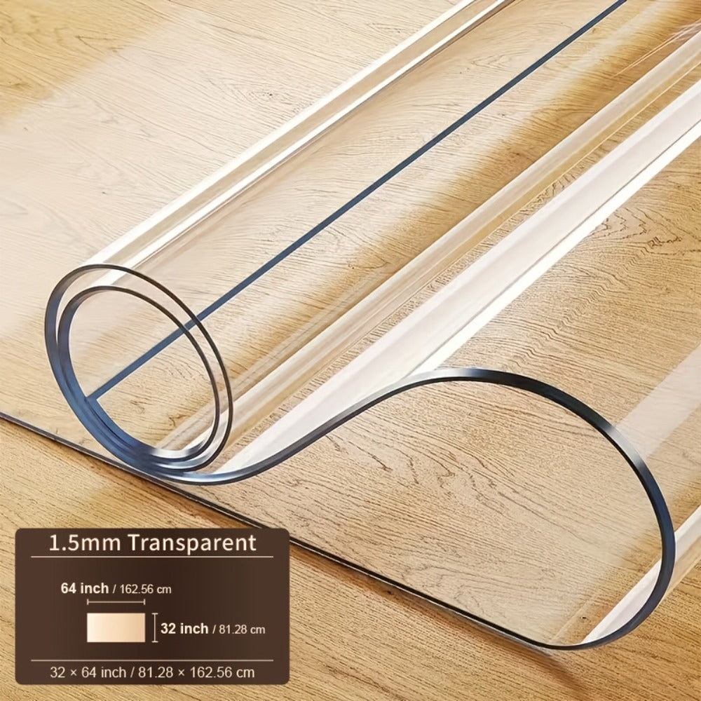 Clear PVC Tablecloth Table Protector 1.5mm Thick Transparent Table Cover Heat Resistant Scratch Resistant Waterproof Desk Mat for Dining Table Home Office Restaurant Coffee Table M - product image 14