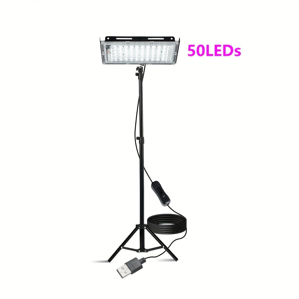 LED Work Light USB Powered 6000K Super Bright – Adjustable Height & Angle Bracket Lamp for Construction Site, Workshop, Office, Barn & Market – 50, 96 or 144 LEDs DC 5V Portable Jo - product image 3