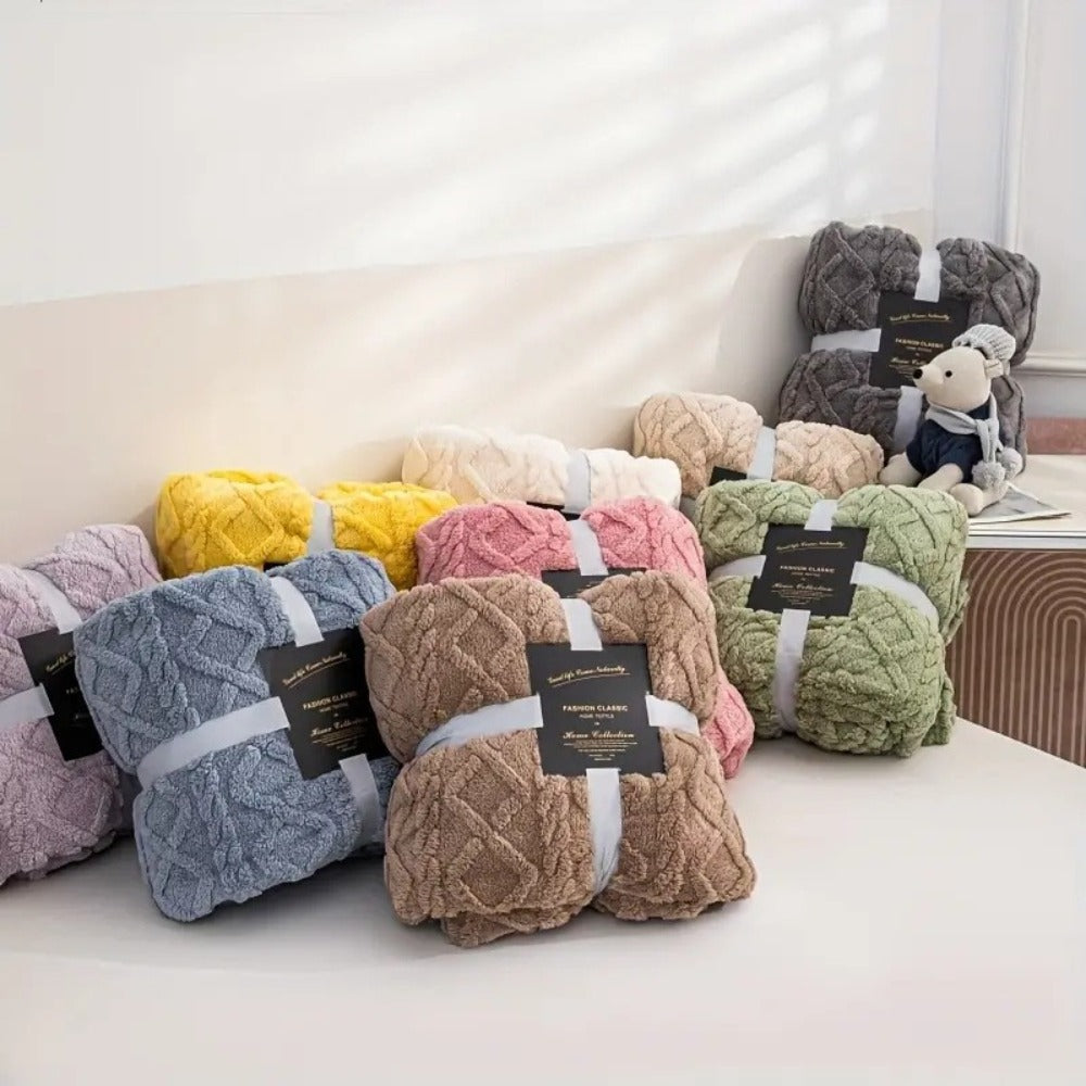 3D Plush Dense Weave Fleece Blanket – Ultra-Soft Warm Throw for Bed, Couch, Travel & Outdoor, Air-Conditioning Friendly, 3 Colors, 2 Sizes - product image 22