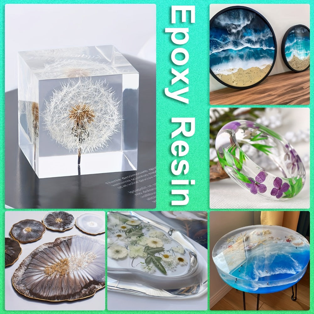 Fast-Curing Epoxy Resin Kit Low Odor Bubble-Free Non-Yellowing – 2-Part Casting Resin for Jewelry Accessories River Tabletops Crafts & Handicrafts, 32oz or 80oz - product image 10