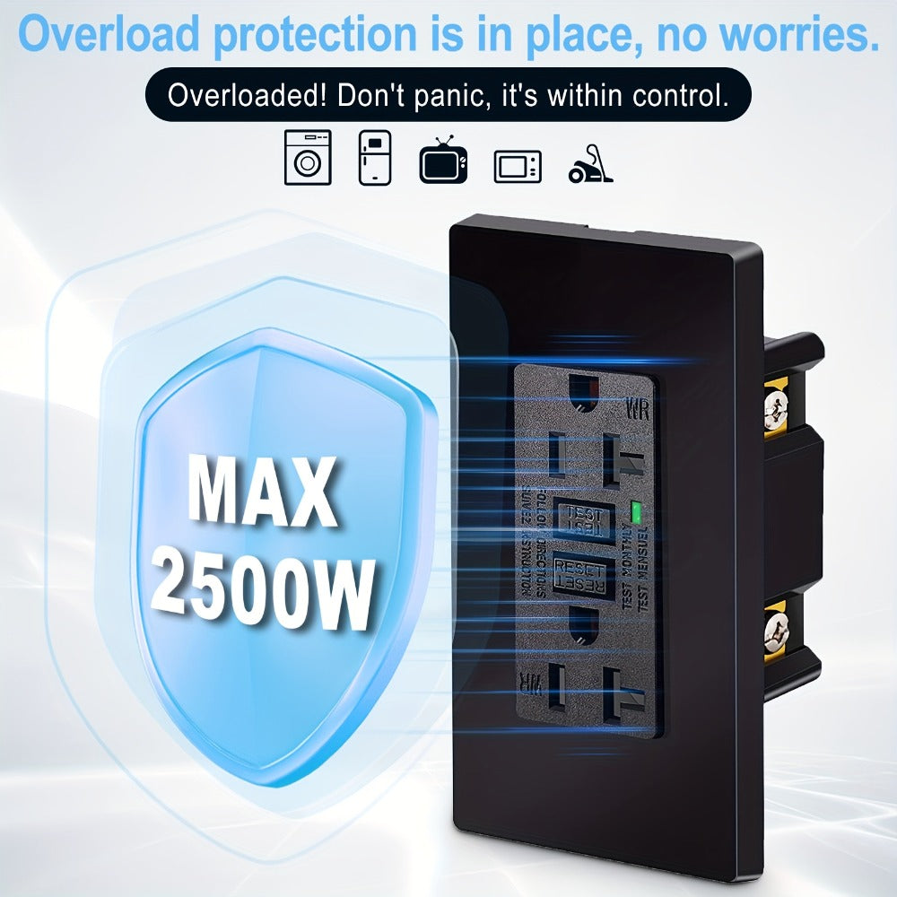 GFCI Outlet 20 Amp Tamper Resistant WR Weather Resistant with Wall Plate ETL Listed LED Indicator Test Reset Button Ground Fault Circuit Interrupter for Bathroom Kitchen Garage 2 4 - product image 20