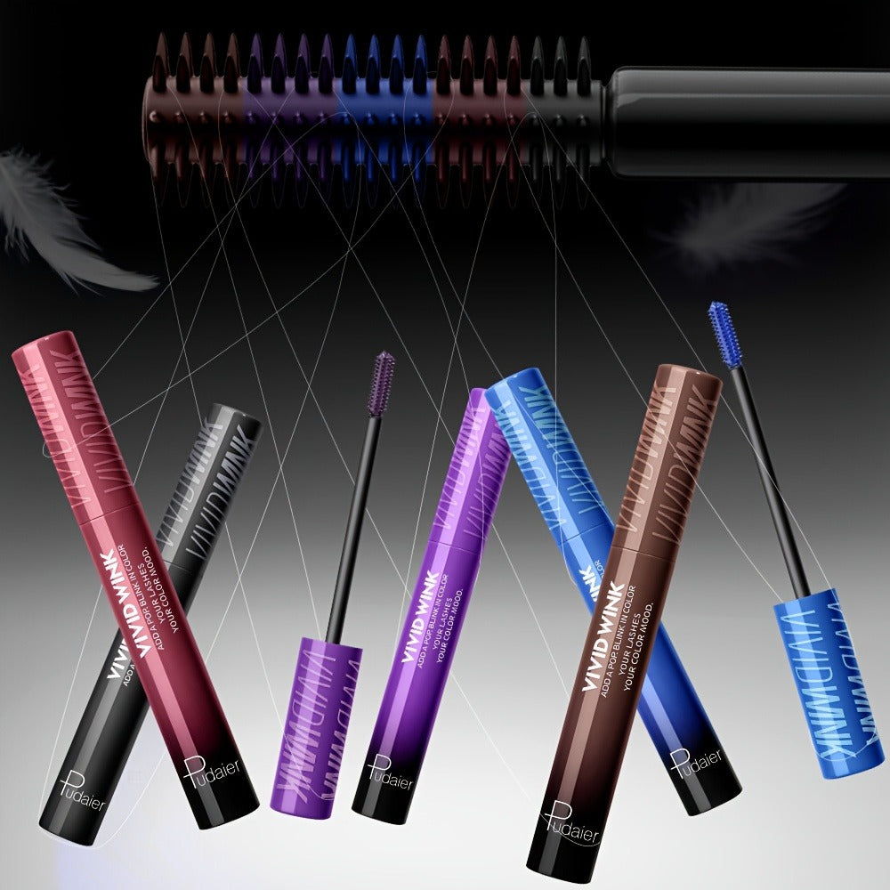 5-Shade Waterproof Colored Mascara for Women — Smudge-Proof Clump-Free Long-Lasting Vivid Formula, Bold Eye Makeup for Stage Cosplay Festival Everyday Wear, Blue Green Pink Purple  - product image 18