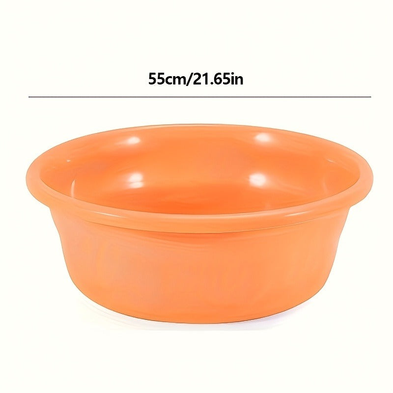 Plastic Wash Basin 12 Quart Stackable Round Tub | Portable Household Washing Bowl for Kitchen, Camping, Face Washing, Fruit & Vegetable Cleaning, Dish Washing & Bottle Rinsing, 4 Colors, Small to Oversized