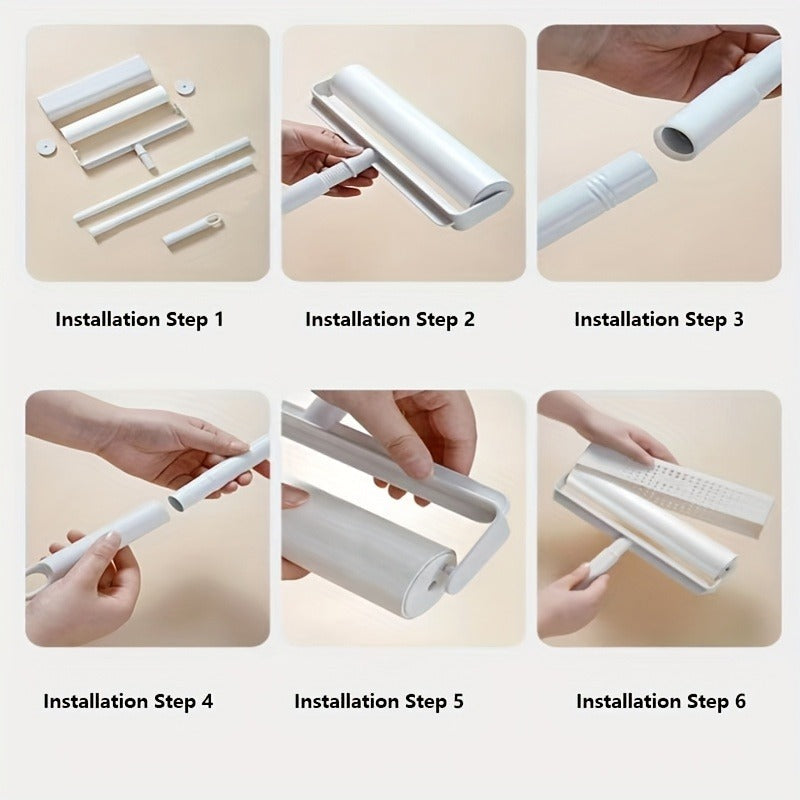 Reusable Sticky Roller for Sofa, Carpet, Clothes, Floor & Furniture, Tear-Off Design, White – Lint Roller with 49-Inch Extendable Handle for Pet Hair Removal - product image 5