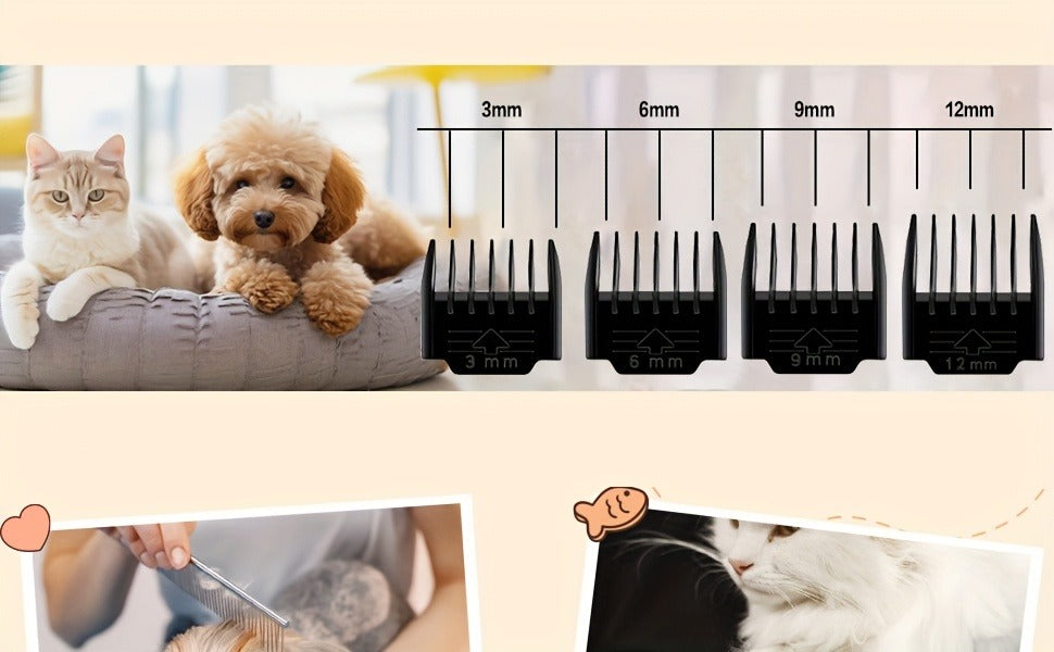 Pet Grooming Clippers Rechargeable with LED Display | Cordless Electric Dog Cat Hair Clipper, Detachable Blades 4 Guide Combs Low Noise, Professional Wireless - product image 24