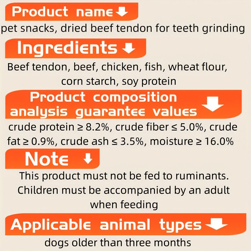 Beef Tendon Dog Chews | Natural Beef Strips Cubes & Diced Beef with Egg Yolk, High Protein Long-Lasting Dental Chews & Training Treats for Puppy Adult Dogs - product image 13