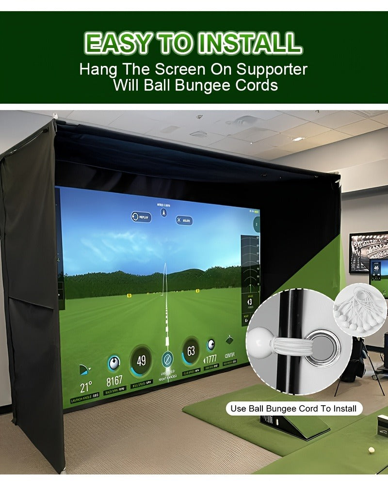 Ultra-Quiet 3D Golf Simulator Projector Screen, Wear-Resistant, Indoor Golf Training, 3 Sizes | Golf Impact Screen 4K UHD - product image 22