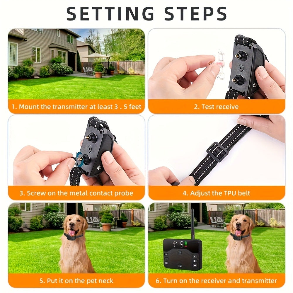 Wireless Dog Fence System with Remote Training Collar – 2.4GHz 800ft Range, 9-Level Adjustable, Containment System for Small Medium Large Dogs, 1/2/3 Dogs - product image 18
