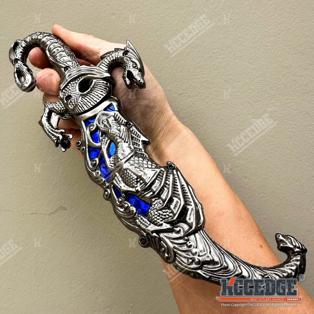 9" Dragon Cosplay Collectible Dagger, 440 Stainless Steel, Historical Replica for Display & Medieval Fair Props – Medieval Fantasy Fixed Blade Knife with - product image 19