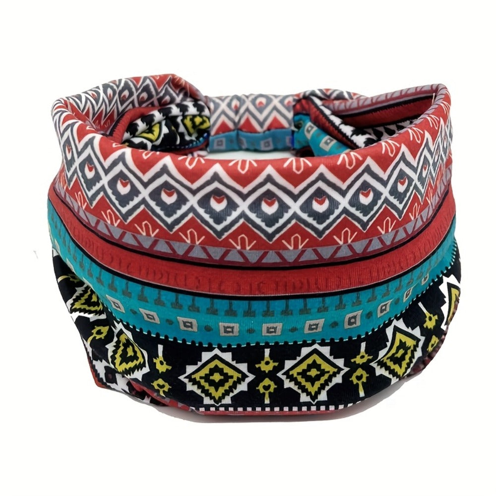 Floral Turban Headbands for Women 8 Pack Non-Slip Elastic Boho Knotted Wide Hair Wrap for Sports Yoga Running Workout Sweatband Moisture Wicking Fashion Hair Accessories Gift Set - product image 13