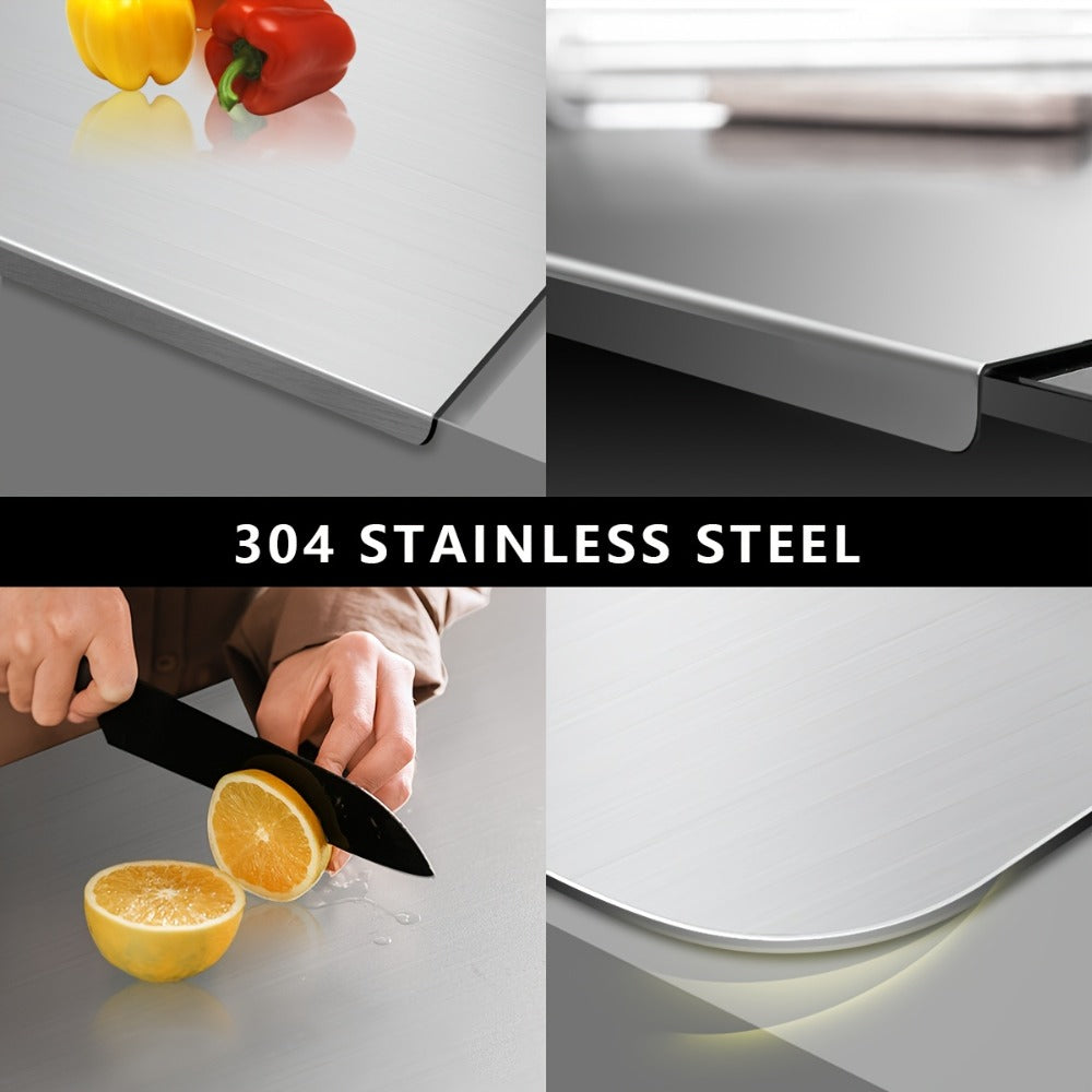 Stainless Steel Cutting Board Large Extra Thick 304 Food Grade Metal Chopping Board Non-Slip Butcher Block for Kitchen Meat Vegetables Fruits with Juice Groove - product image 5