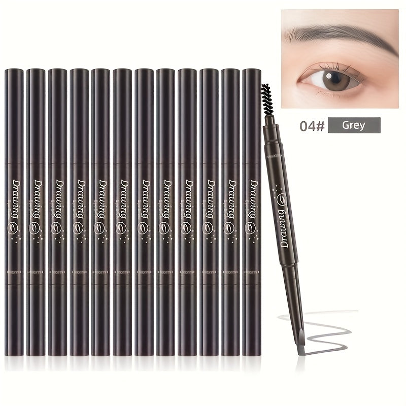Microblading Brow Pencil 12-Pack Double-Hea1ded Automatic Waterproof Eyebrow Pencil with Spoolie Brush | Hair-Stroke Precision Tip | 4 Shades | Long-Lasting Natural Brow - product image 14