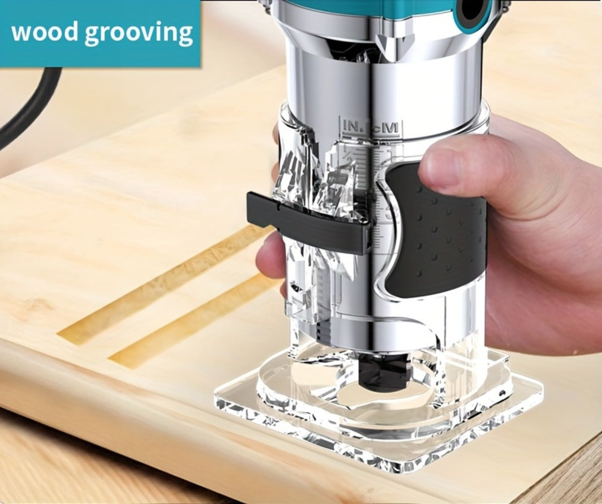 Wood Router 800W Trim Router for Woodworking - 35000RPM Electric Router with Edge Guide, Roller Guide, 6-Speed Adjustment for Precise Trimming, Profiling & Milling - product image 16