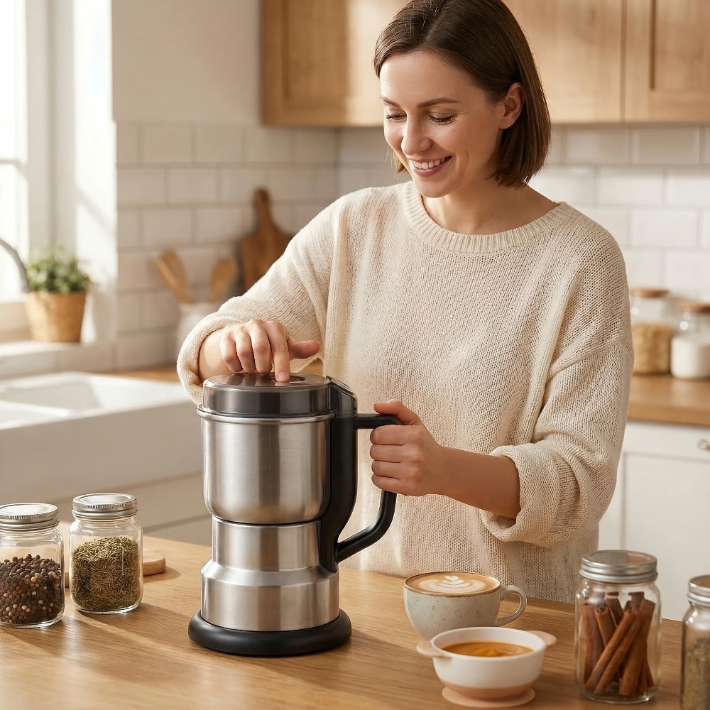Electric Coffee Grinder 300W 25000RPM – 8-Blade Stainless Steel Spice & Grain Mill for Coffee Beans, Nuts, Spices | Home, Cafe & Camping - product image 12
