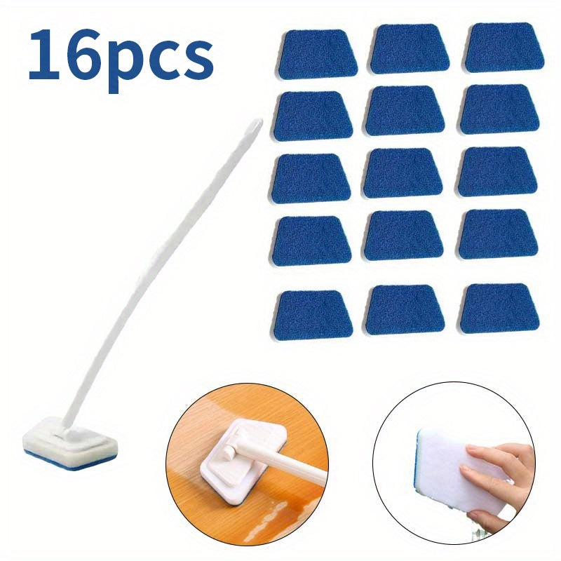 Cleaning Brush Set 16pcs All-Purpose Deep Clean System | 2-in-1 Bath Scrubber & Window Squeegee with 22" Extendable Handle | 90° Rotating Head Bathtub Brush Kit for Indoor & Outdoo - product image 21
