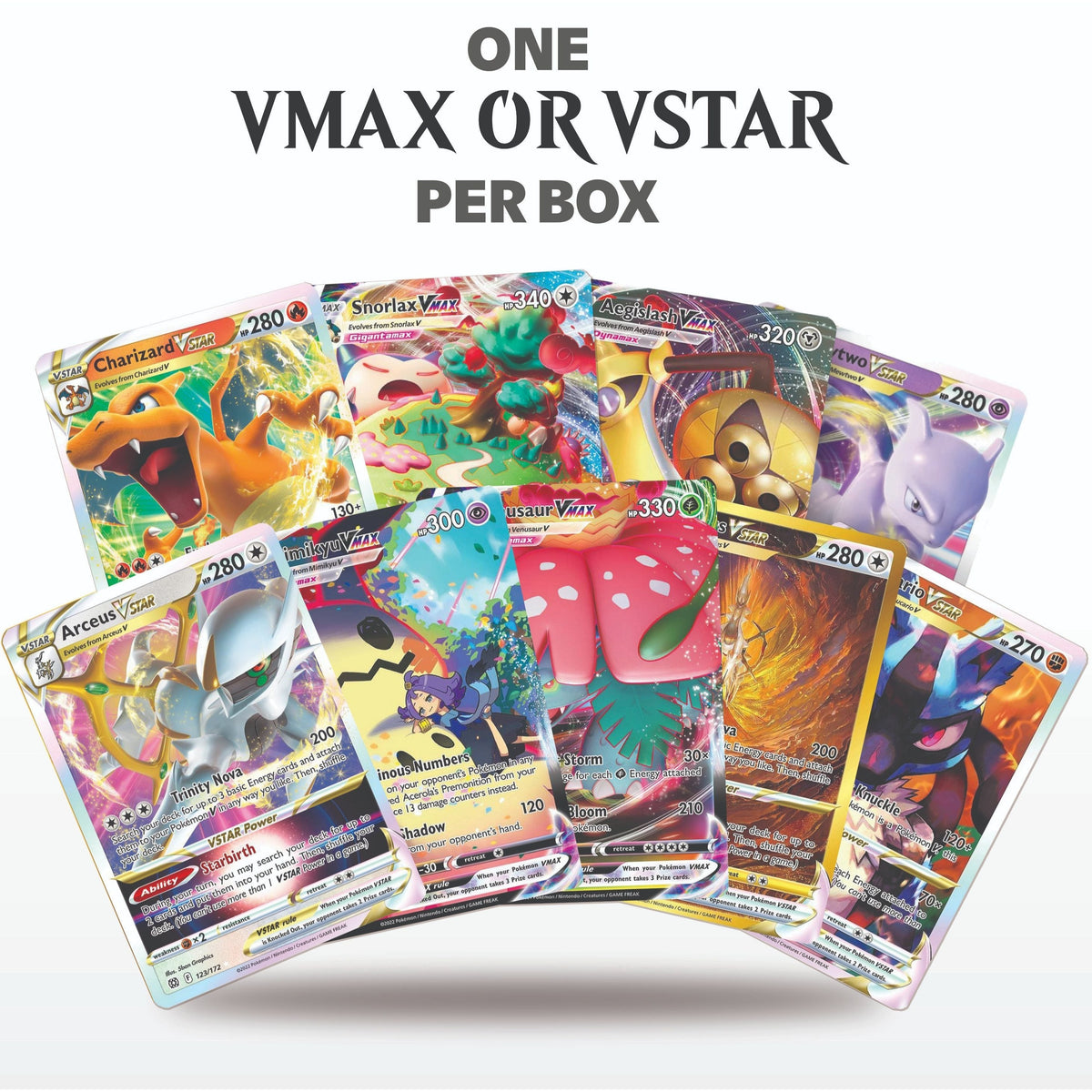 Bundle 100 Cards – TCG Empire Storage Box Included – 1 Guaranteed VMAX or VSTAR Hit + 10 Holos & Rares – Authentic Gift for Kids & Collectors - product image 3